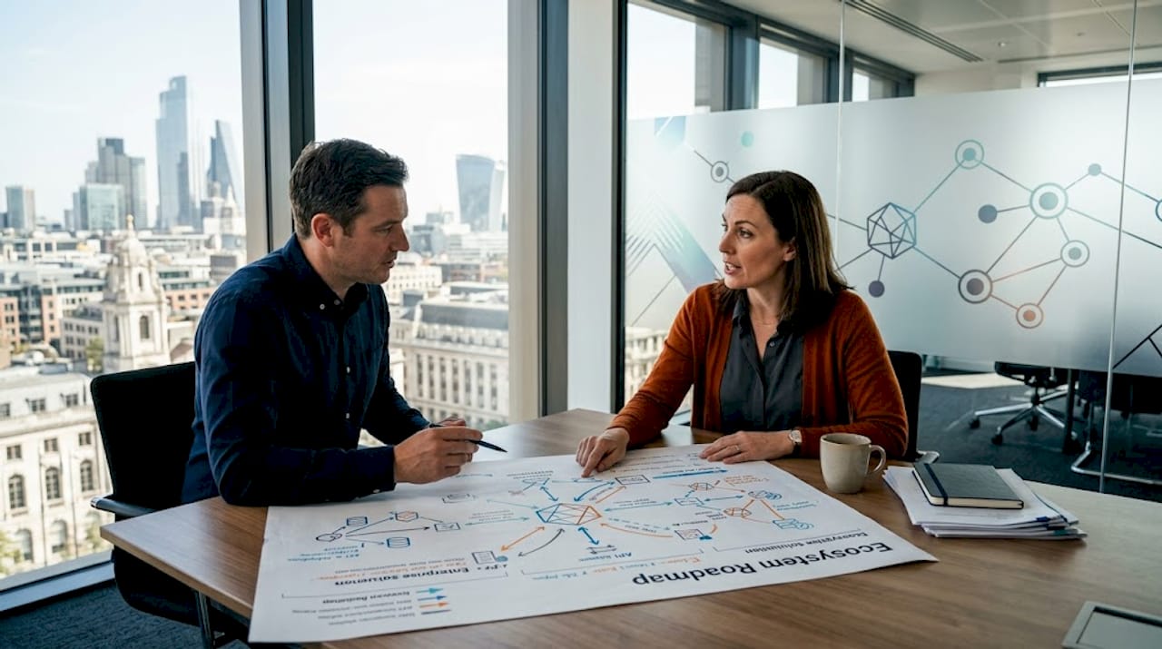 Insurance professionals collaborating on ecosystem strategy