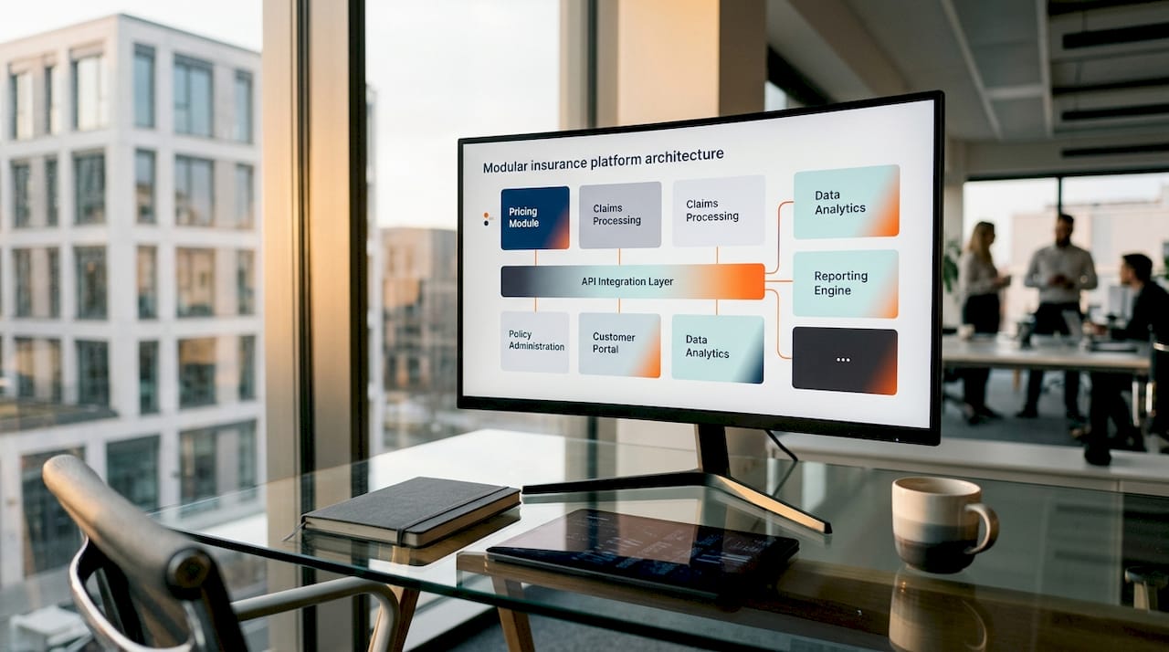 Modular insurance platform architecture diagram