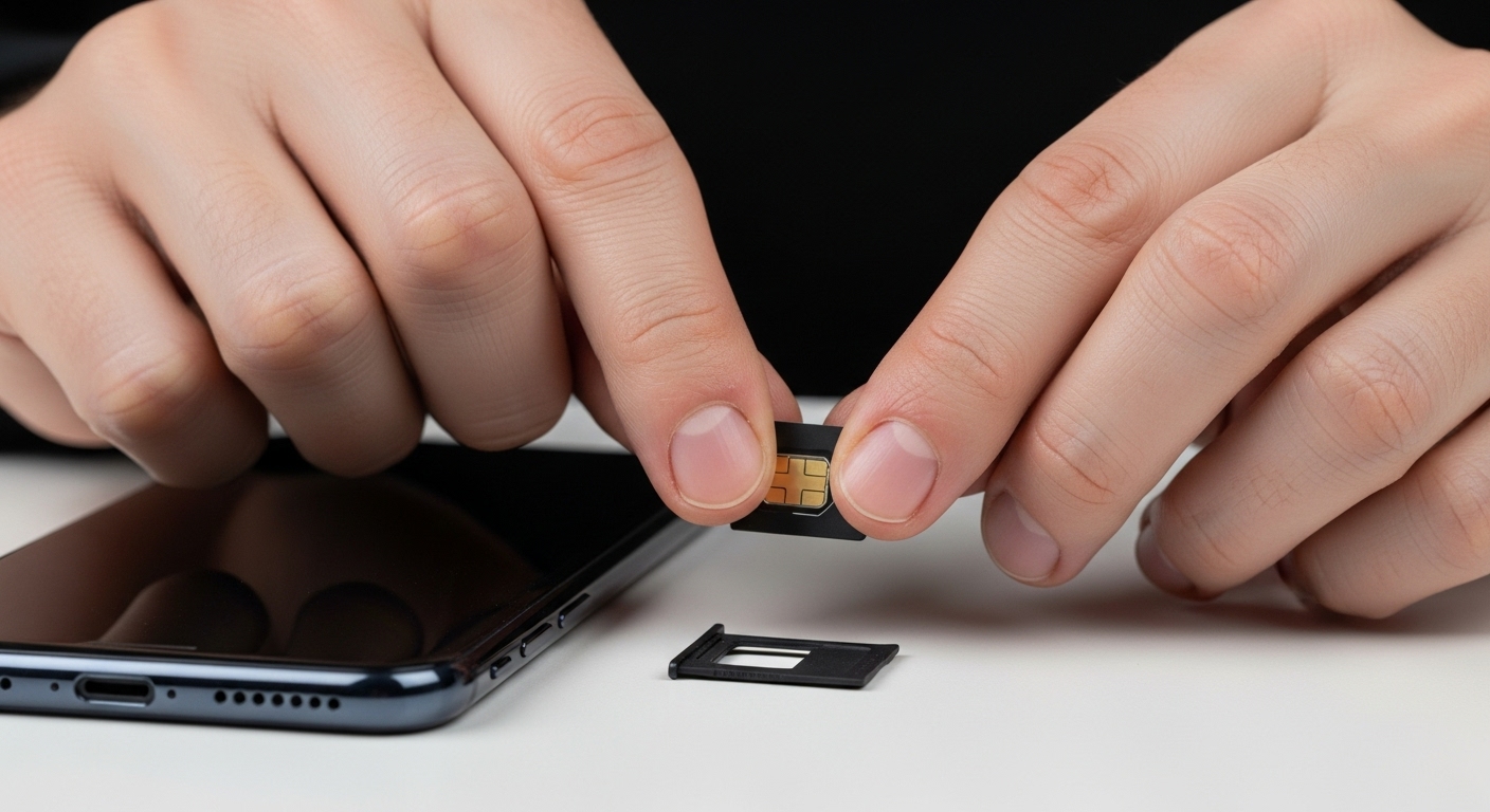 insertion carte sim smartphone