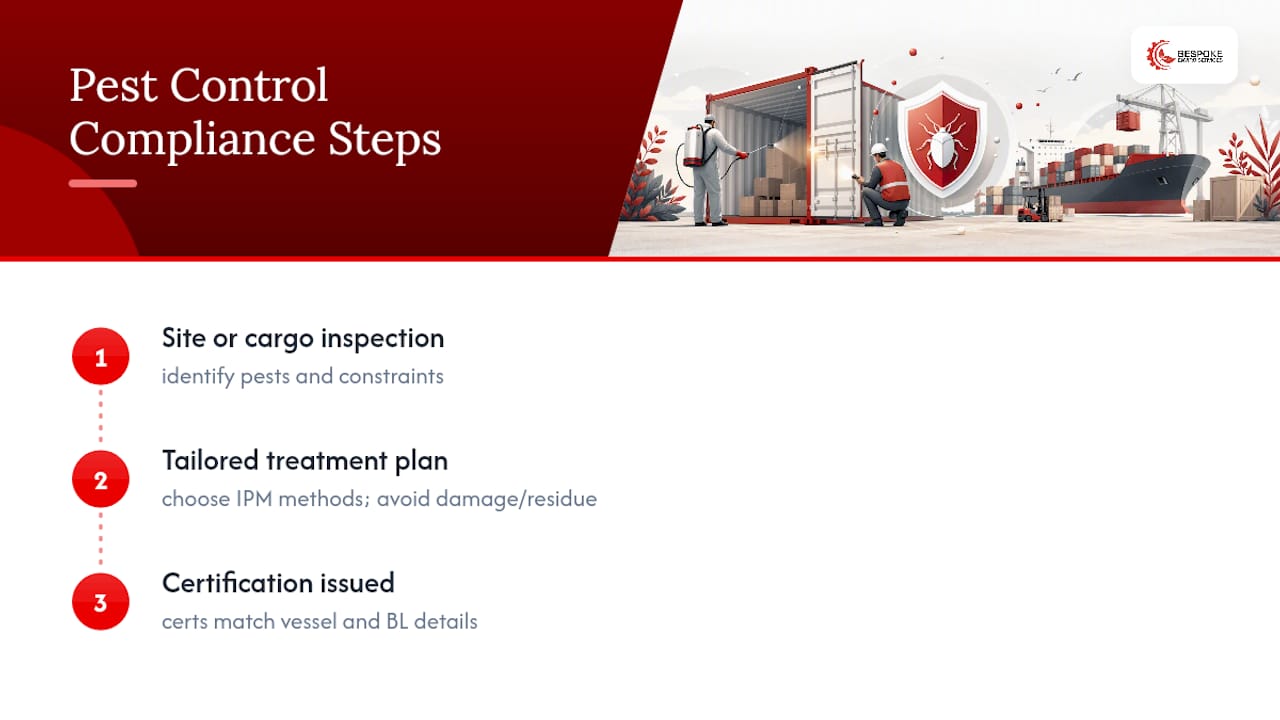 How Professional Pest Control Supports Trade Compliance — overview diagram