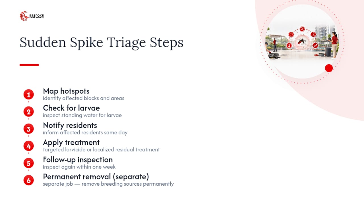 Five-stage mosquito spike triage process