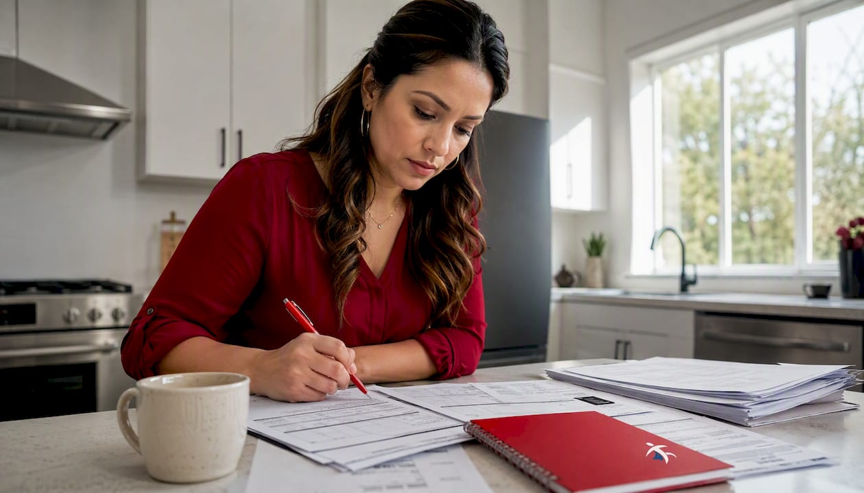 Payroll professional reviewing W-2 forms