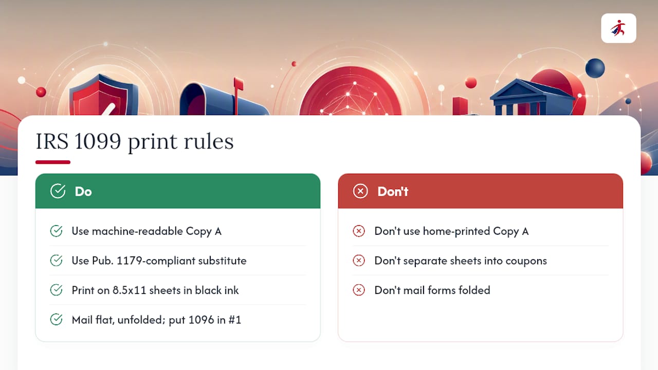 What Does the IRS Require for Printed 1099 Copies? — overview diagram