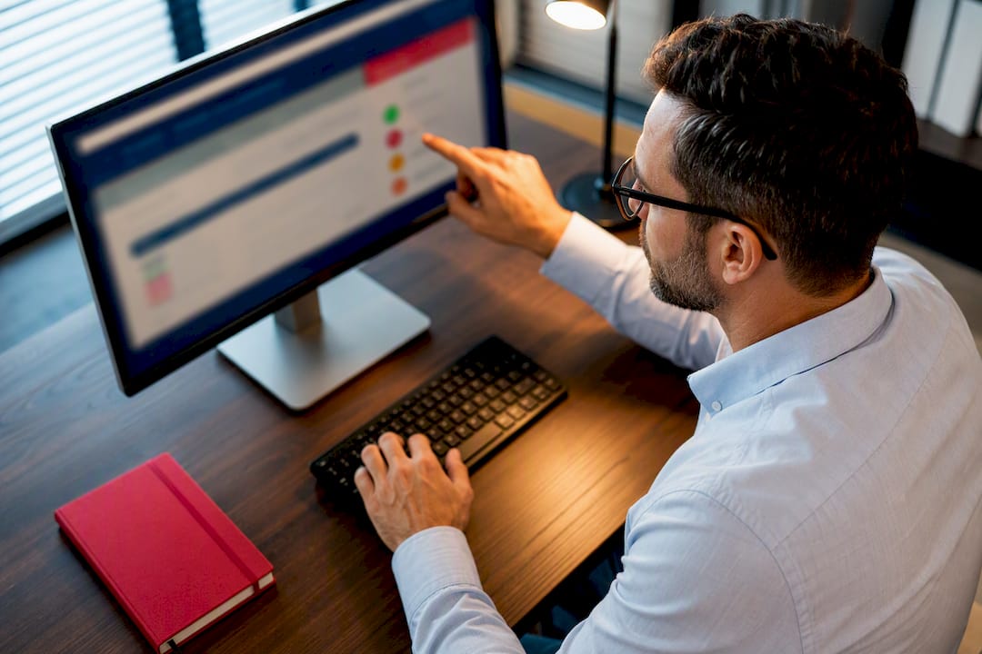 Tax professional reviewing e-filing validation
