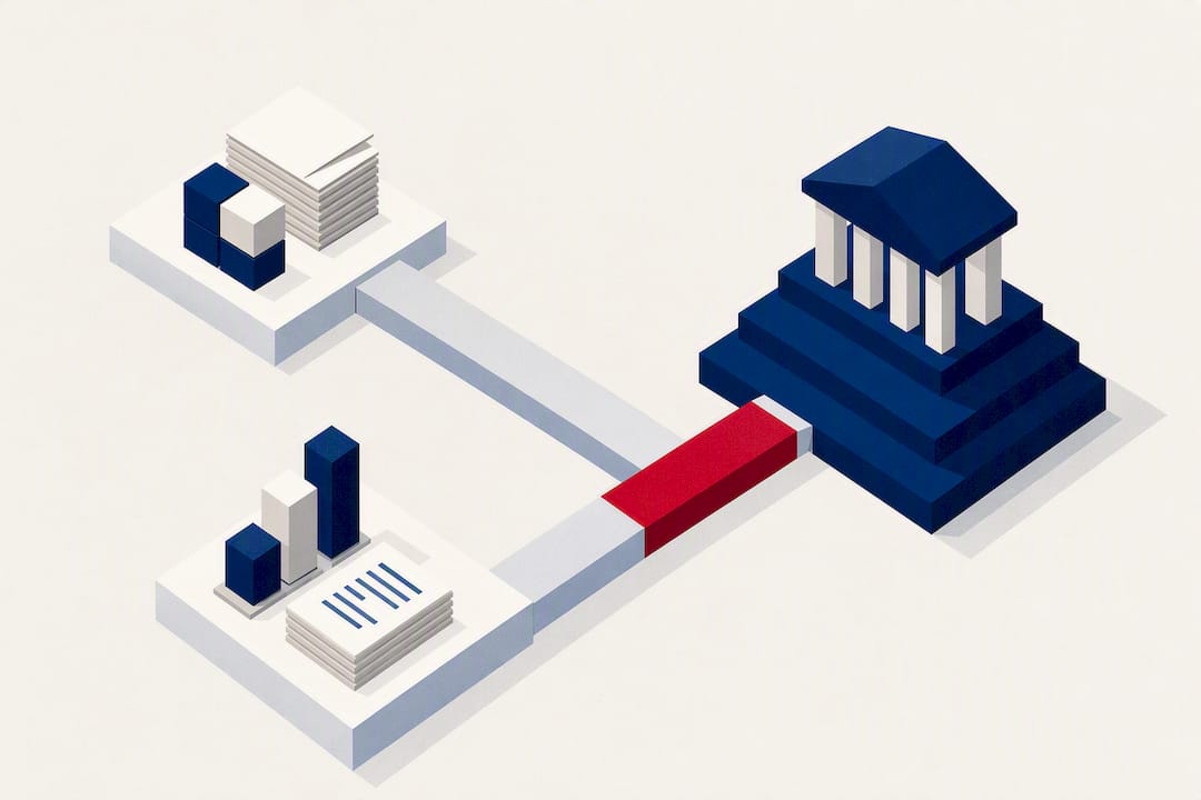 Isometric digital asset reconciliation title card