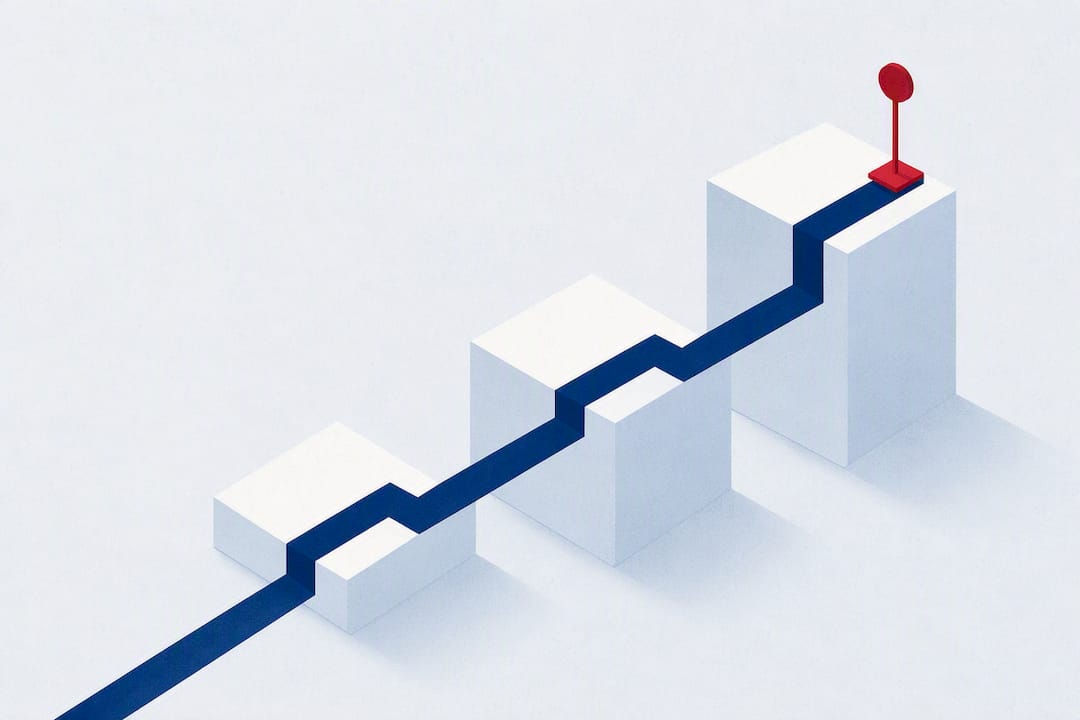 Isometric illustration of escalating 1099 penalty tiers