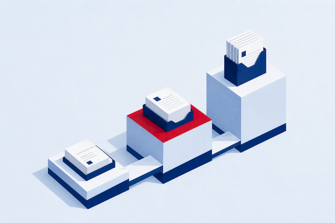 Isometric illustration of tiered filing costs
