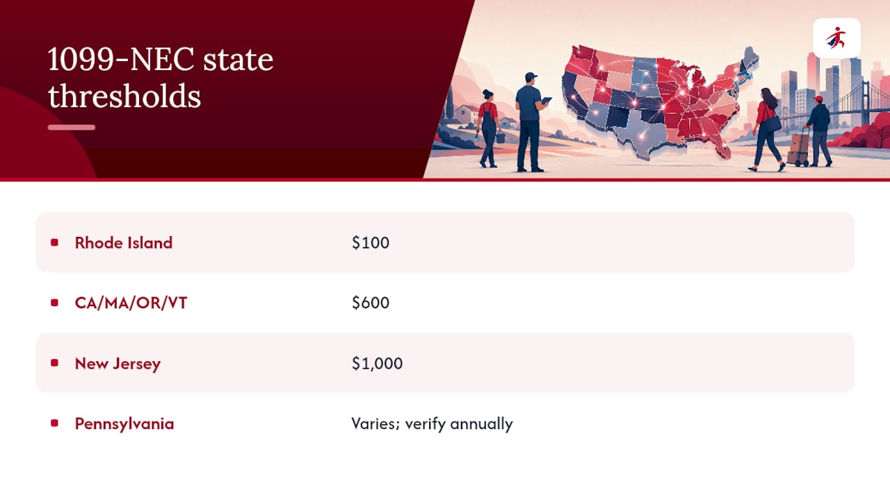 Comparison of state filing thresholds