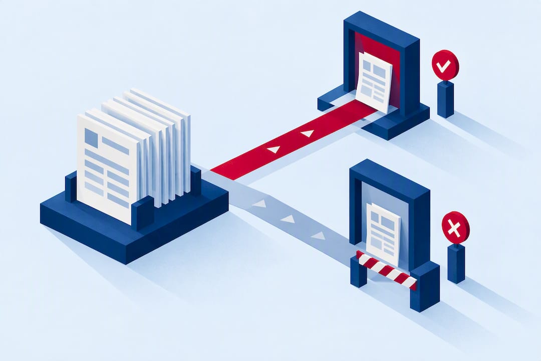 Isometric illustration of electronic tax filing paths