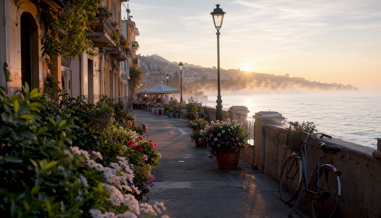 In pieno centro a Sanremo, a due passi dal mercato dei fiori e dalla passeggiata sul mare.