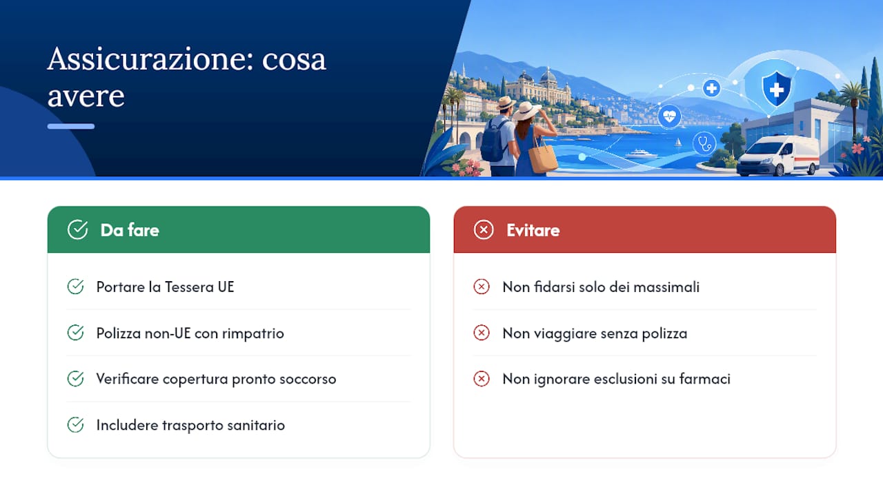 Assicurazione sanitaria da viaggio: cosa conviene avere prima di partire — overview diagram