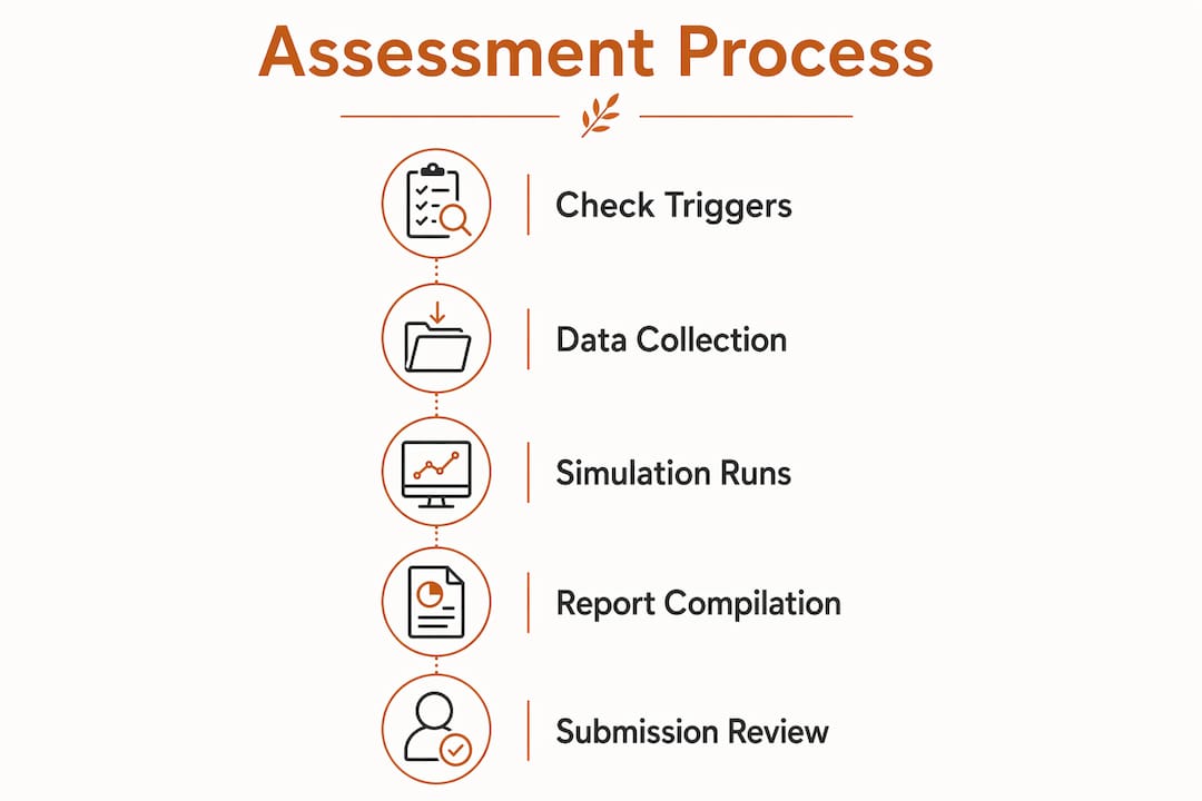 Infographic outlining daylight assessment process steps