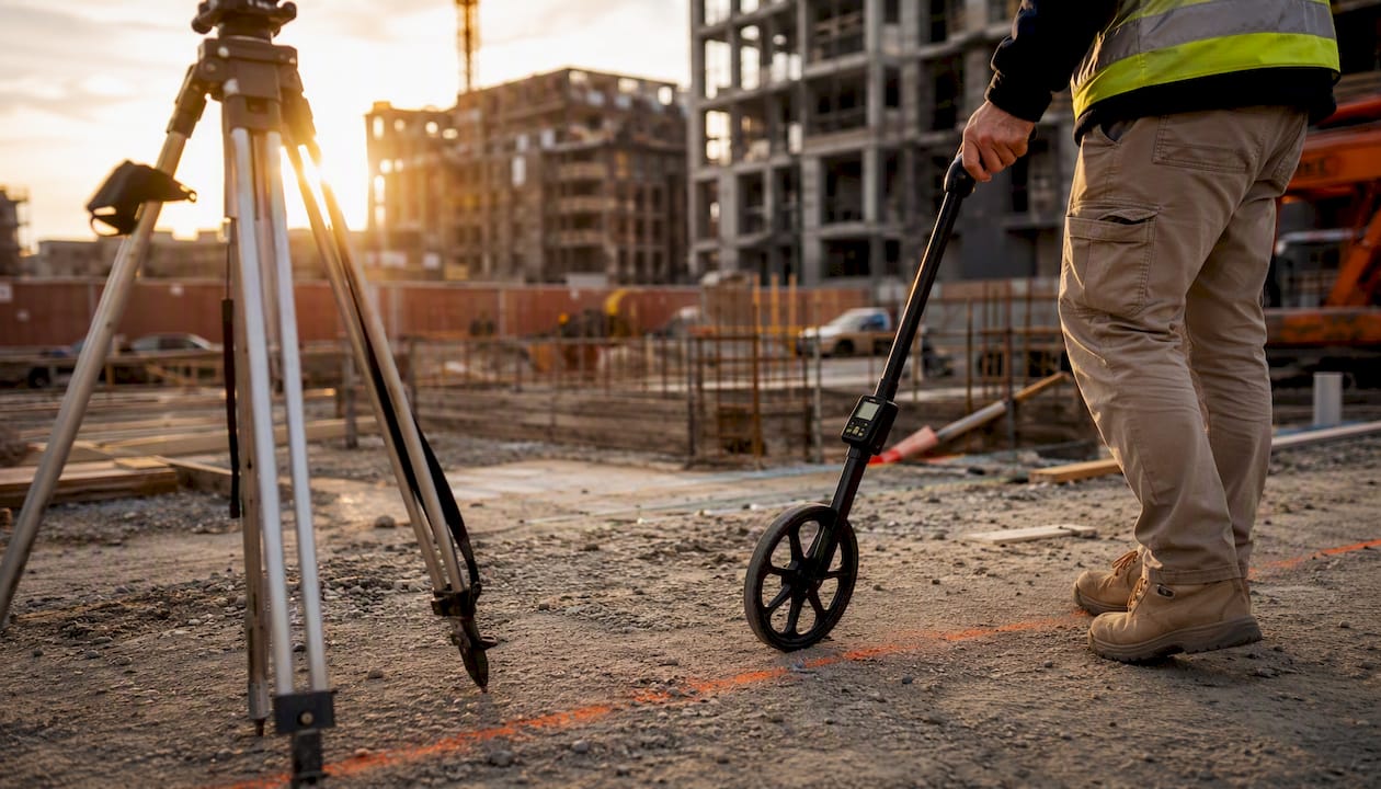 Site boundary measurement for planning