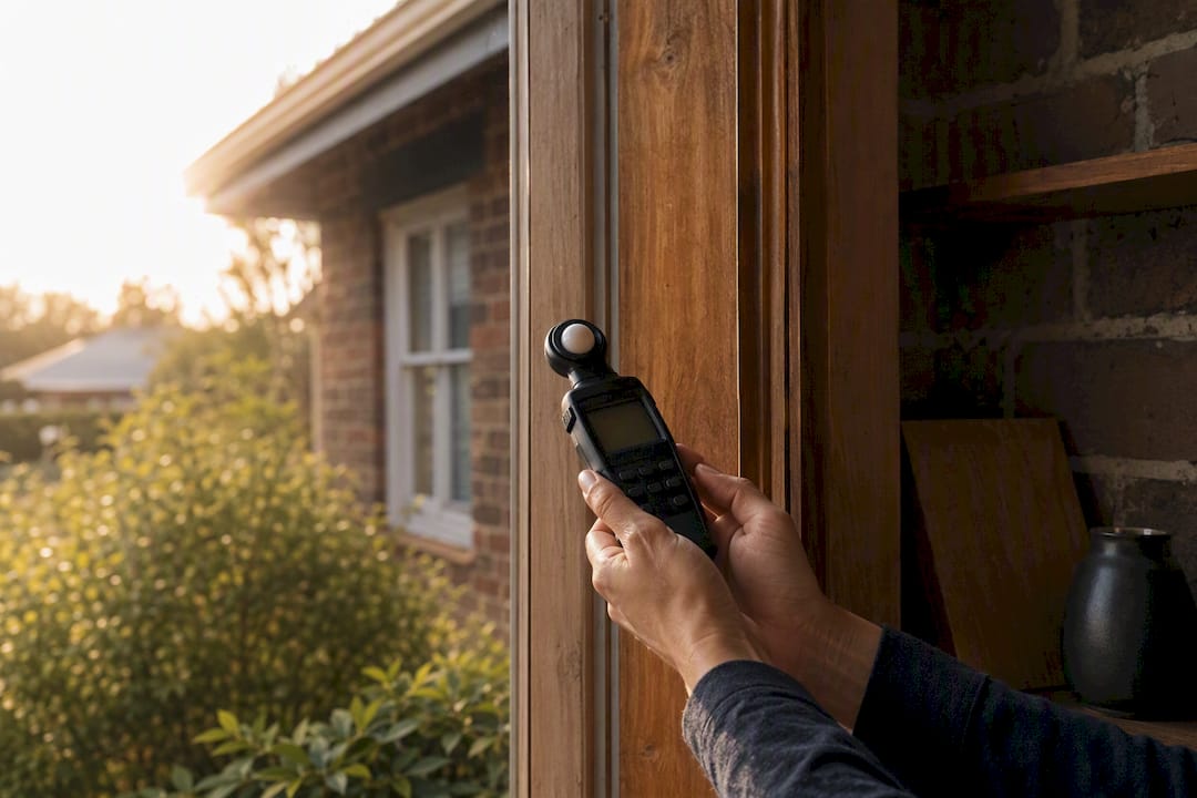 Handheld daylight meter measuring window light