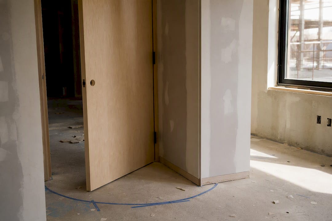 Door swing clearance clashes with radiator