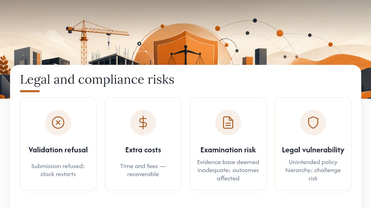What are the legal and compliance risks of poor cross-referencing? — overview diagram