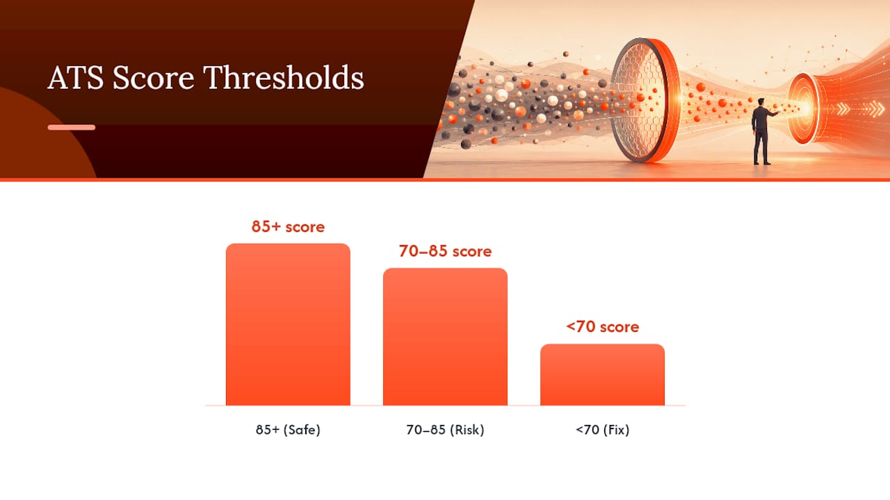 ATS score components and risk thresholds