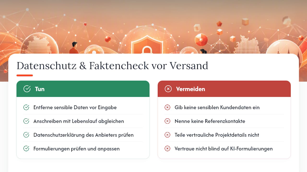 Datenschutz und Faktencheck vor dem Versand: overview diagram