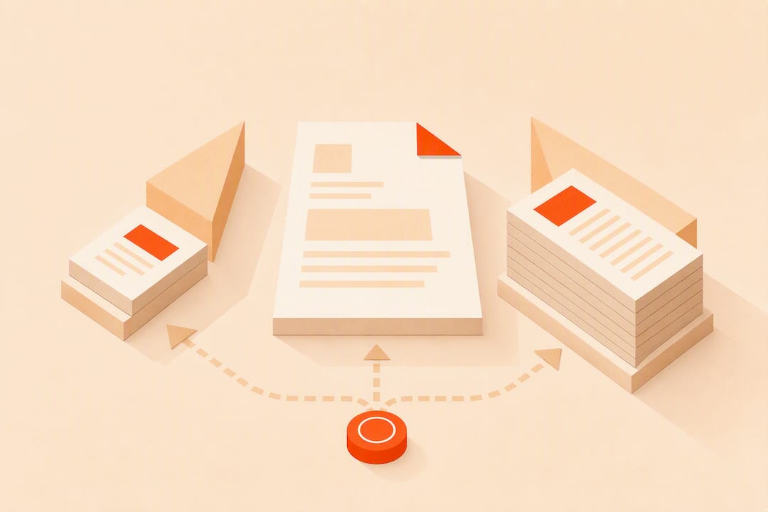 Isometric illustration of concise cover letter length