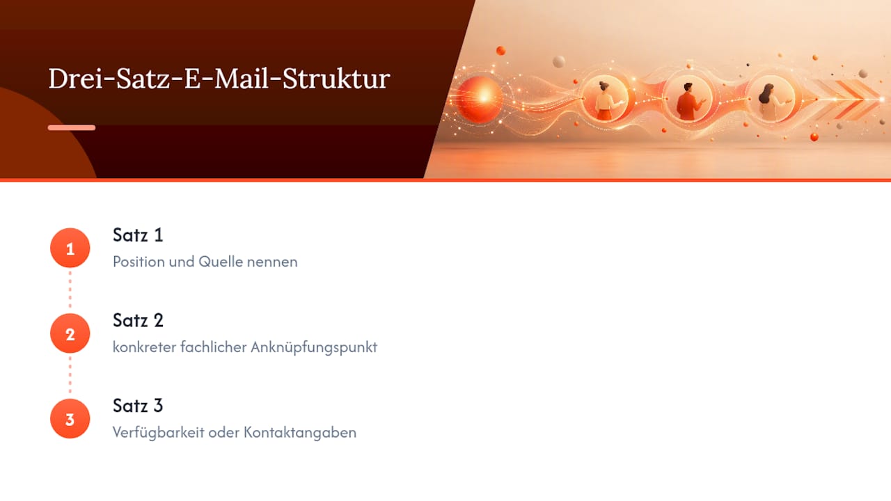 Die Drei-Satz-Struktur einer E-Mail-Bewerbung