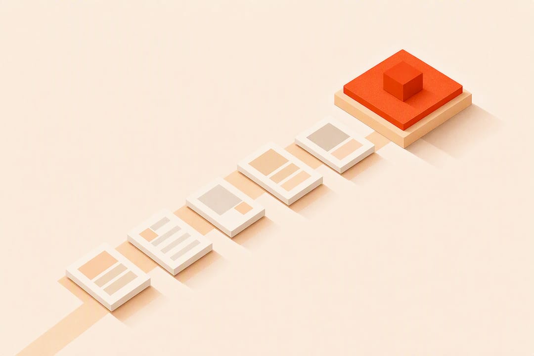 Isometric job role scoring title card