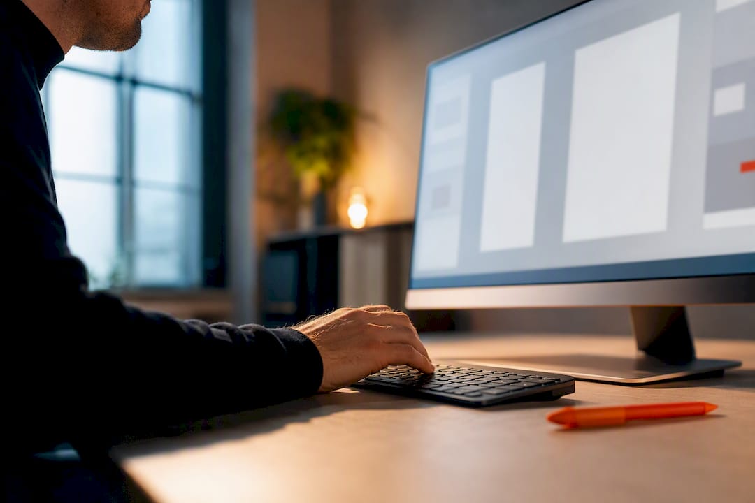 Digitale Bewerbungsmappe am Bildschirm prüfen