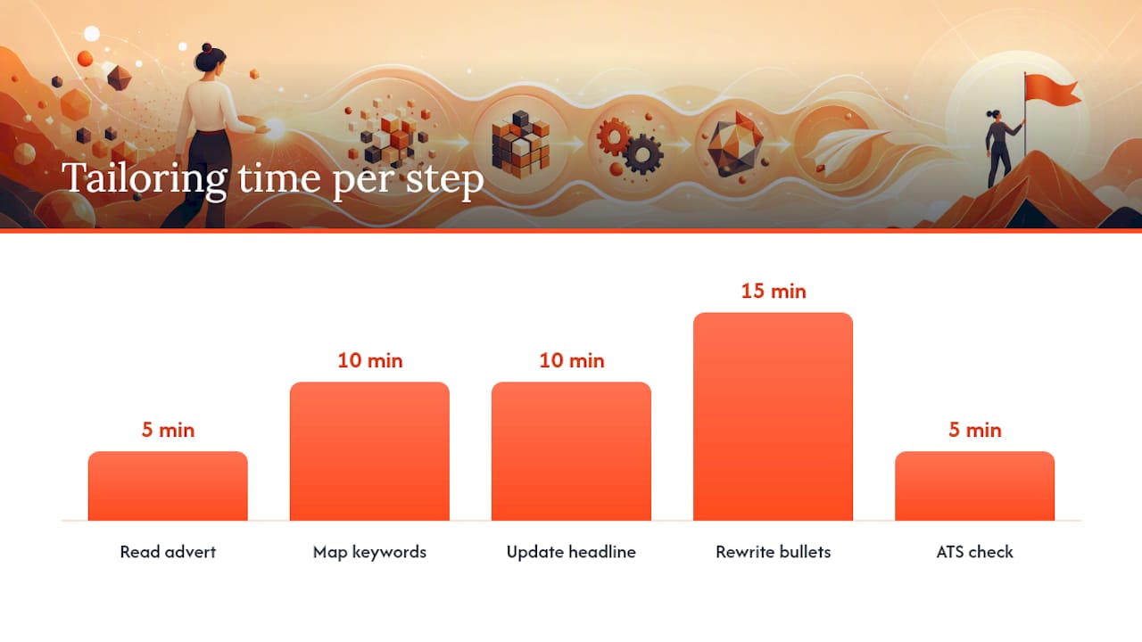How do you tailor your CV in under an hour per application?: overview diagram