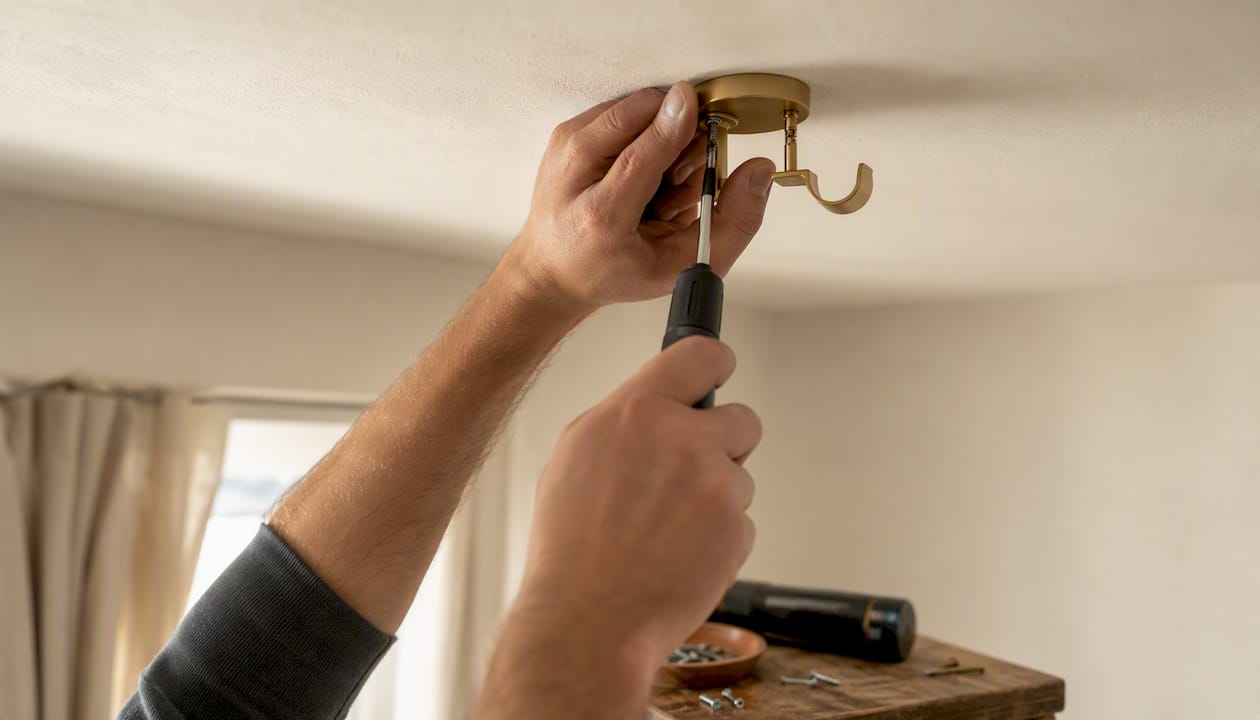 Installer une tringle à rideaux au plafond : astuces et conseils pour réussir votre bricolage