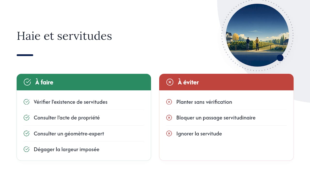 Une haie peut-elle bloquer un droit de passage ou un accès ? — overview diagram