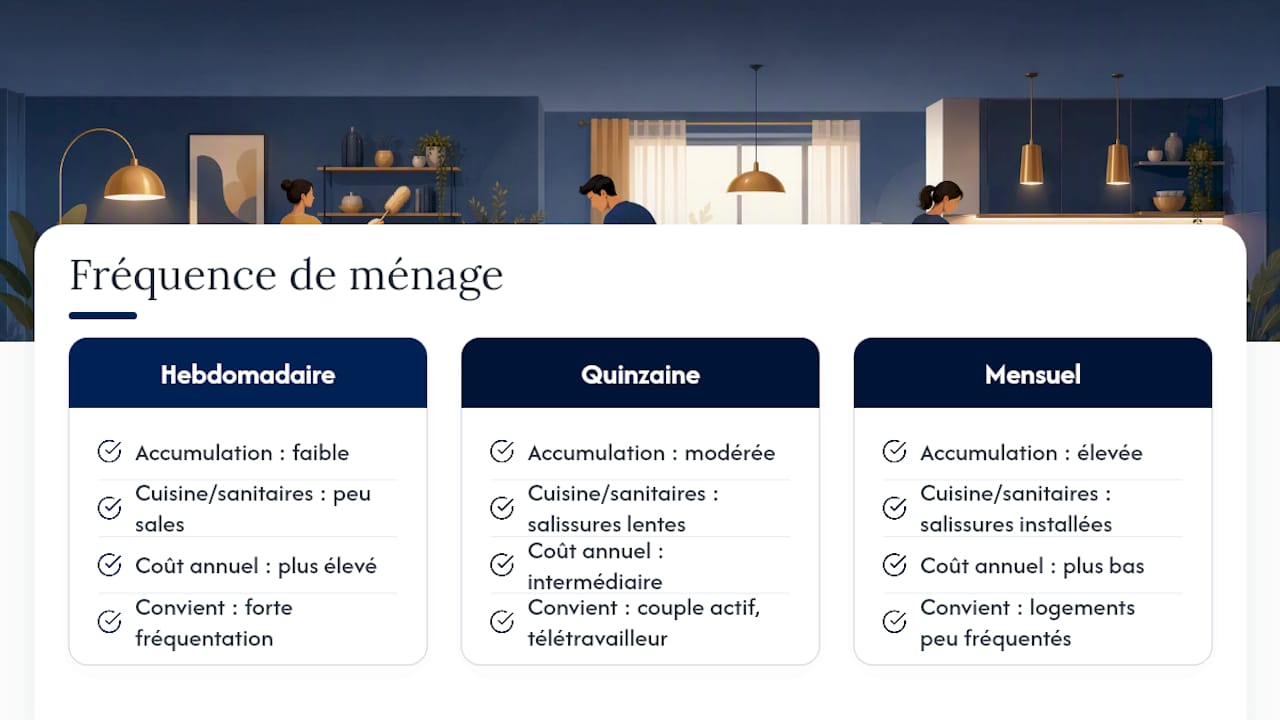 Comparaison des fréquences de nettoyage et de leurs effets