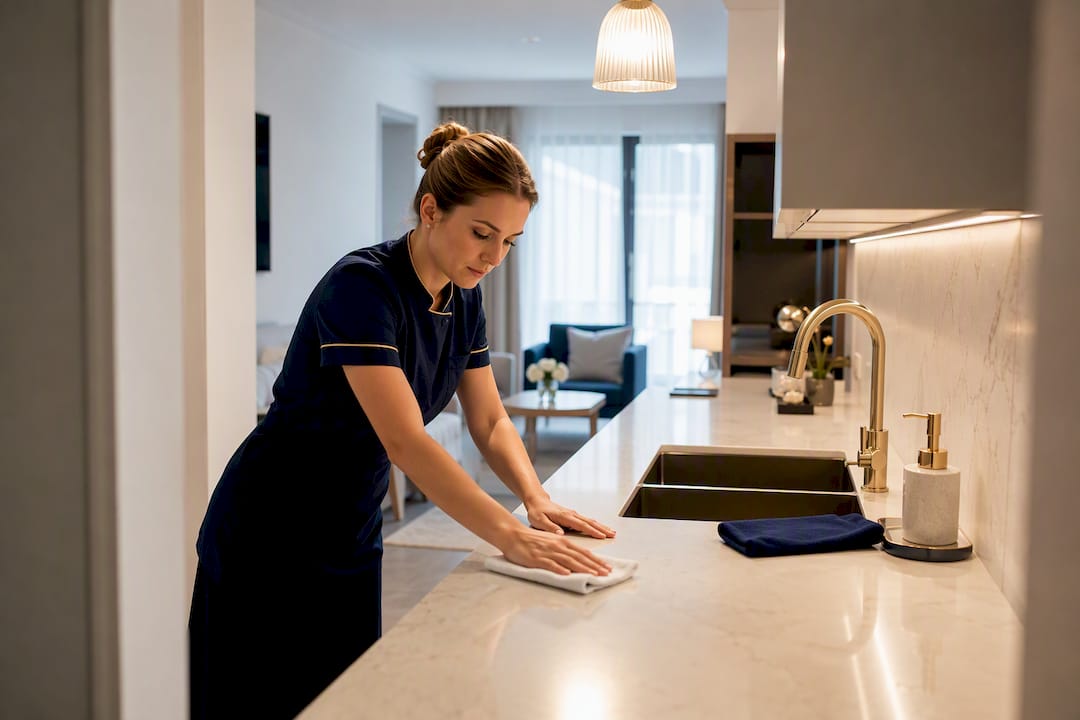 Nettoyage minutieux d’une cuisine en location