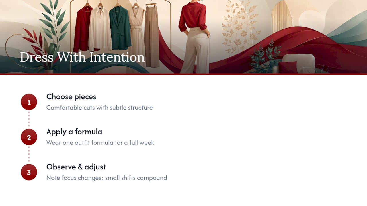 Dressing With Intention Changes How You Work — overview diagram