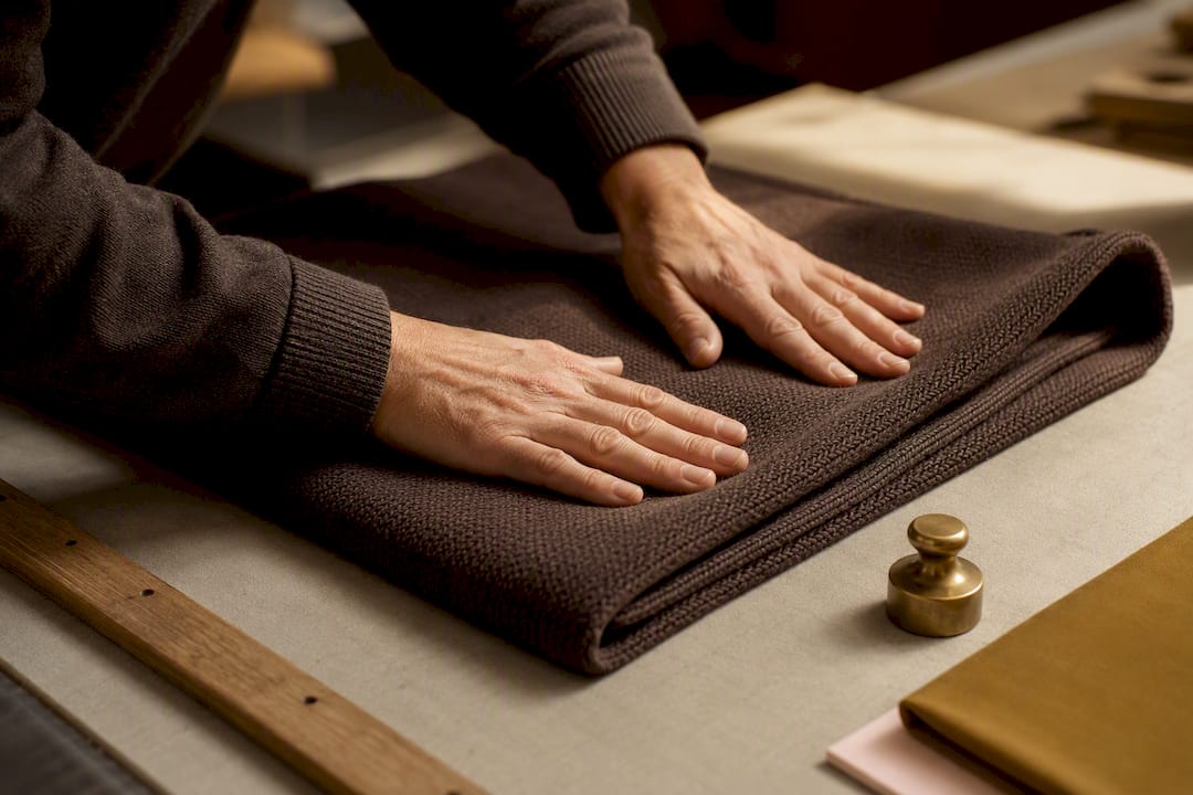 Heavy cotton fabric holding its shape