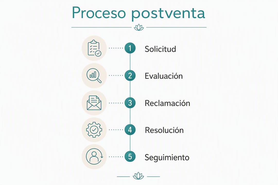 Infografía sobre el proceso de atención y soporte postventa para reformadores