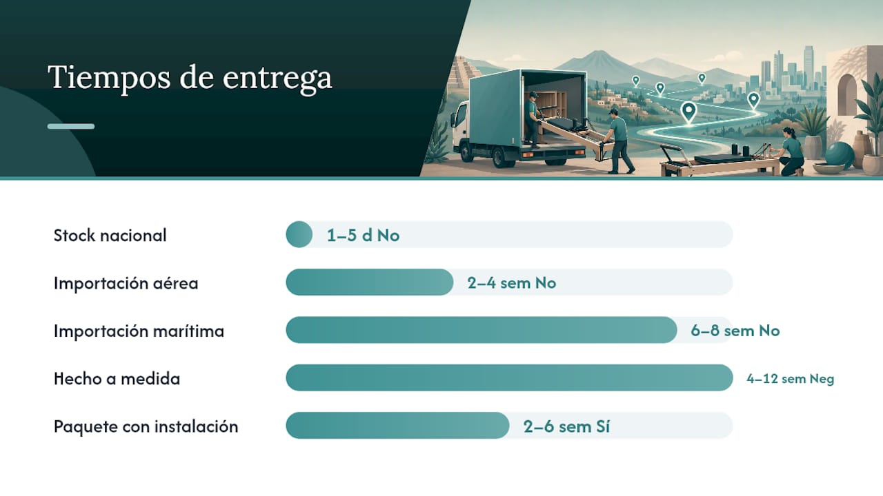 Cronograma y opciones de entrega de reformers en México
