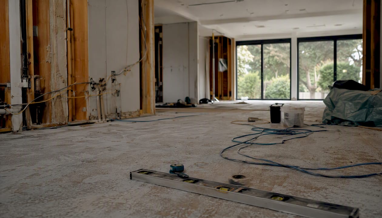 The Pilates studio is under construction and currently undergoing renovation.