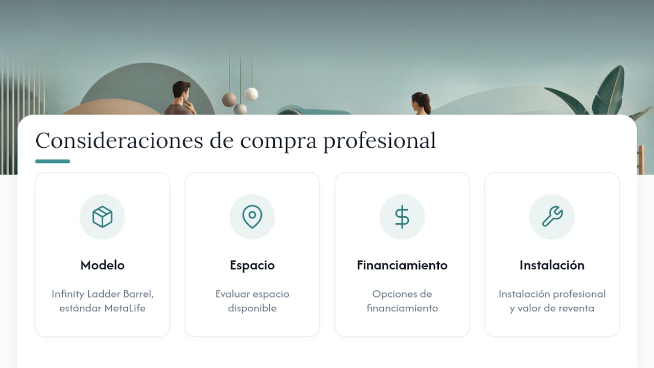 Disponibilidad y consideraciones de compra profesional — overview diagram