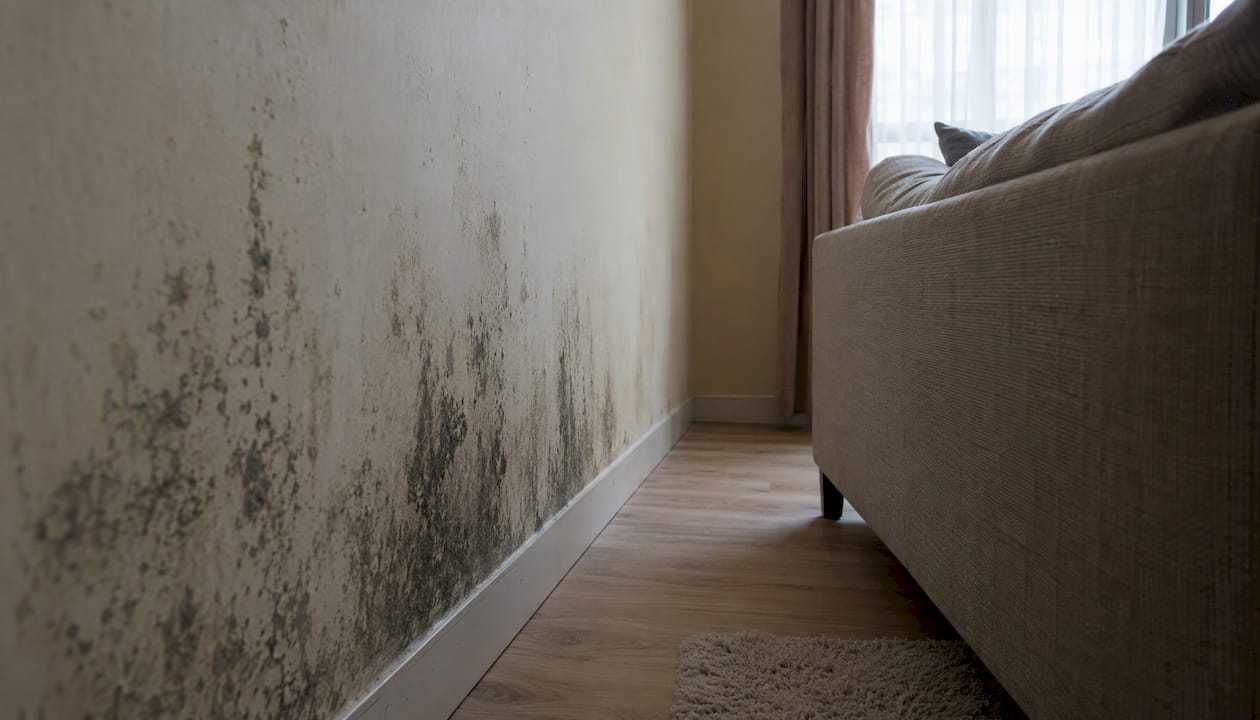 North wall mould with furniture spaced away