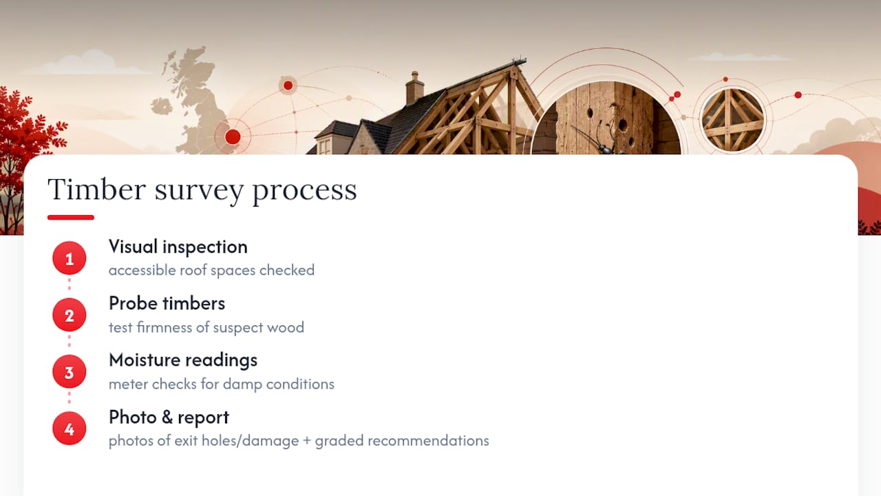 Four stages of a timber survey