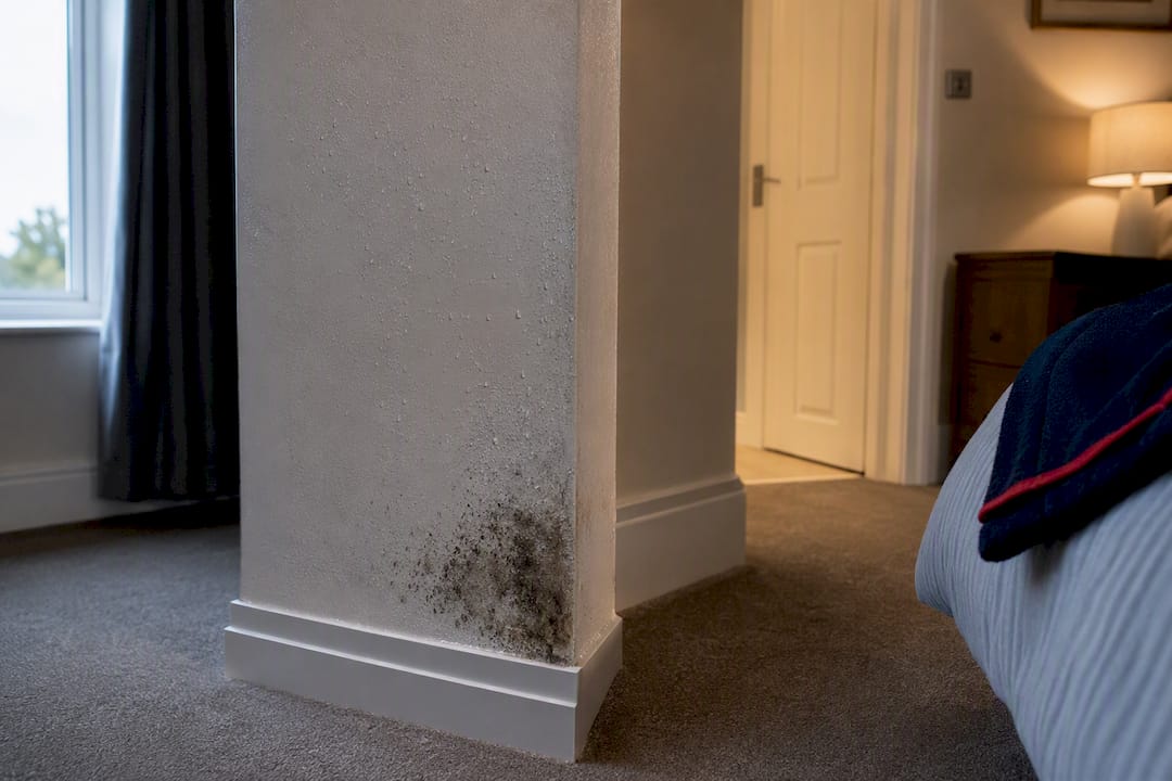 Mould and condensation on insulated bedroom wall