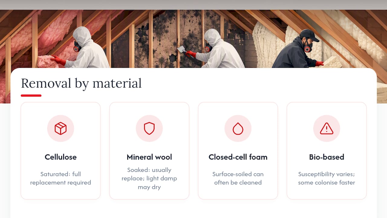 When insulation must be removed or replaced — overview diagram