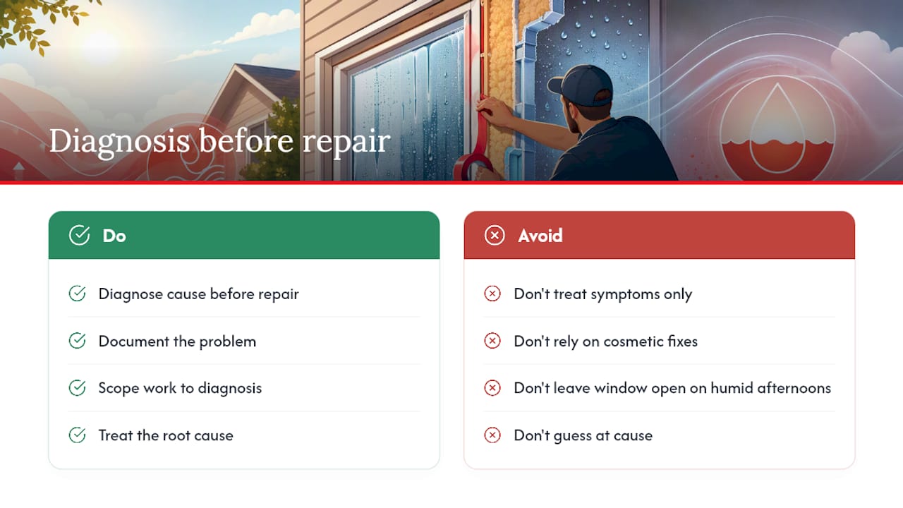 A damp specialist's short perspective on summer condensation — overview diagram