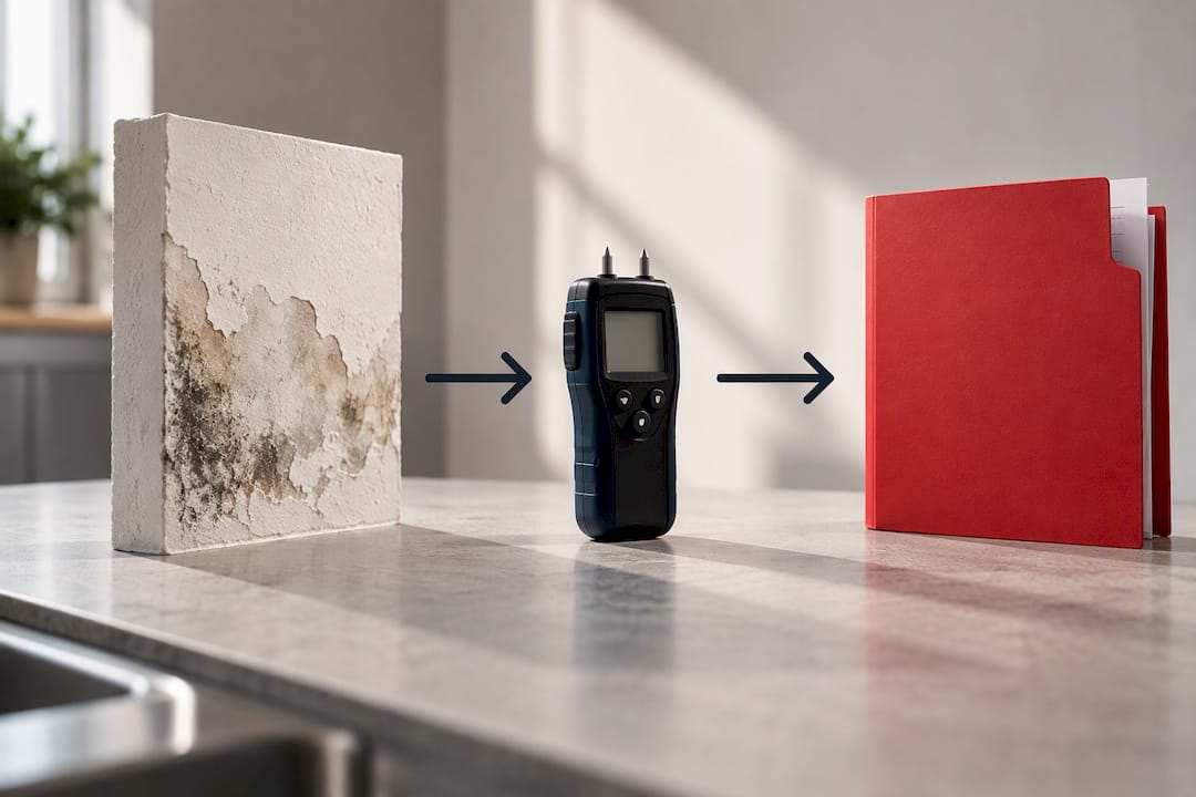 Illustration of evidence-based damp diagnosis