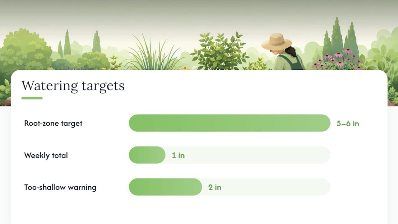 How to Water Deeply: Targets and Simple Tests — overview diagram