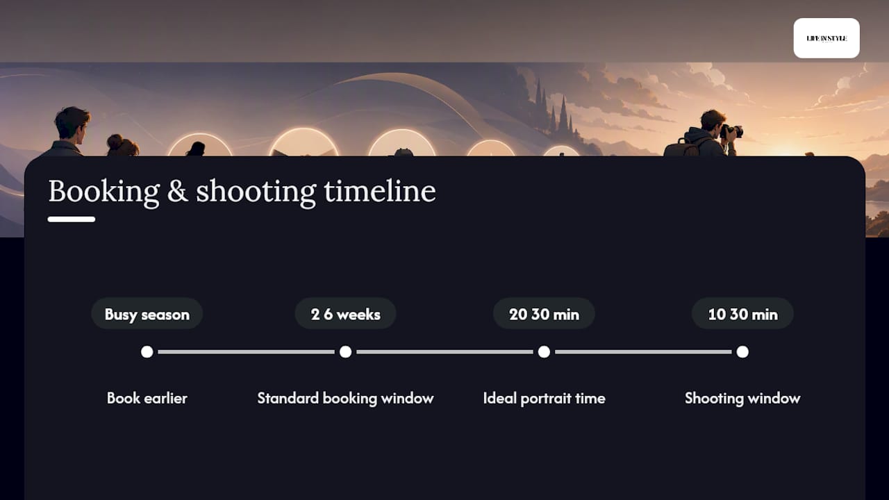 Timeline of booking and shooting times for proposals