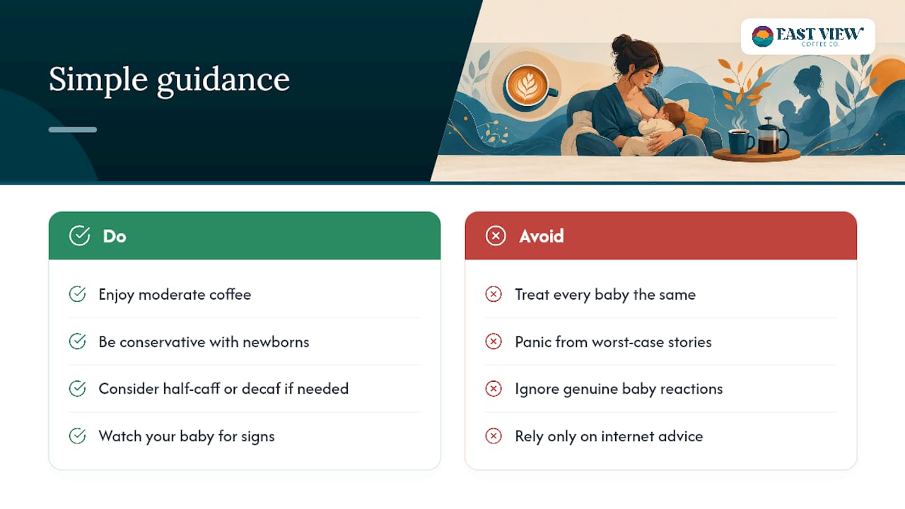 A Straightforward Take on Coffee and Breastfeeding — overview diagram