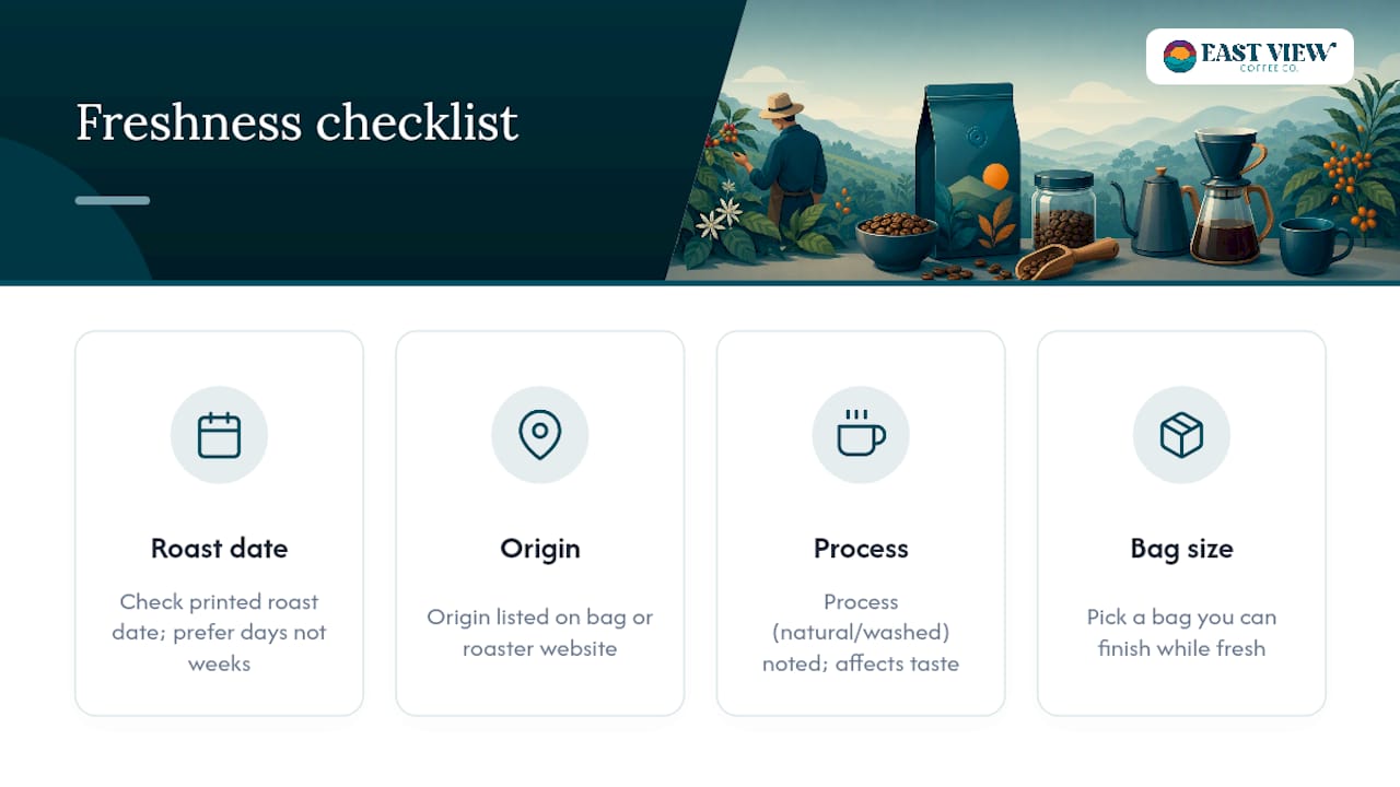 Four-part checklist for choosing coffee beans