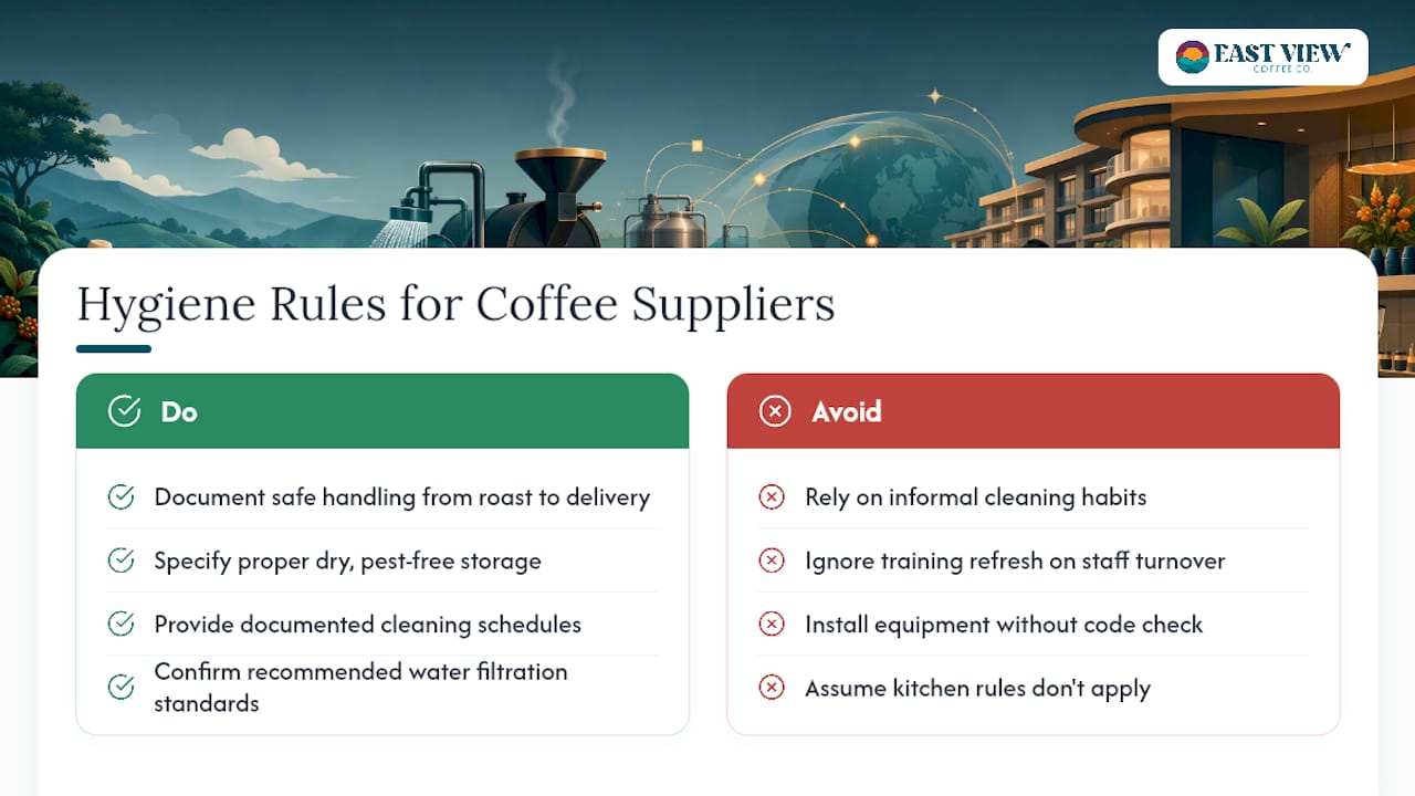 Food Safety And Hygiene Rules Coffee Suppliers Must Meet — overview diagram