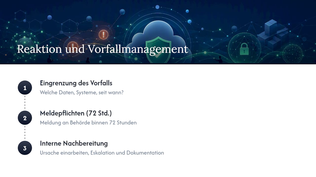 Die drei Schritte des Cloud-Vorfallmanagements