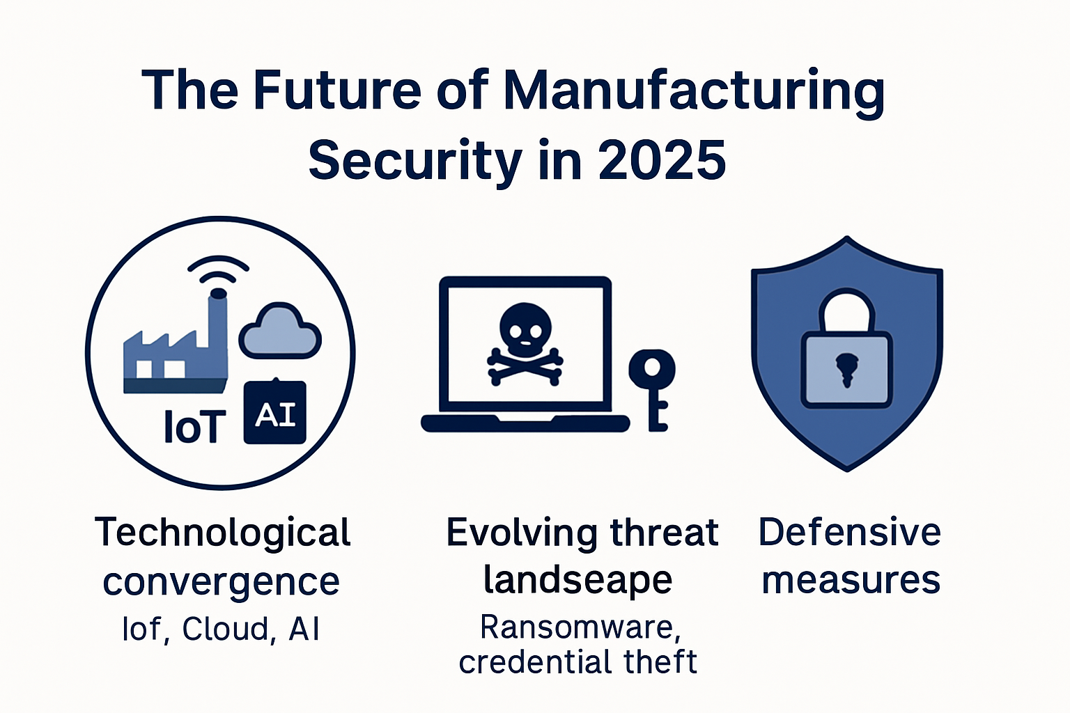 Future of Manufacturing Security 2025 trends infographic